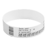 Wristband, Polypropylene, 0.75x11in (19.1x279.4mm); Direct Thermal, Z-Band Direct, Adhesive closure, HC100 Cartridge, 200/roll, 6/box