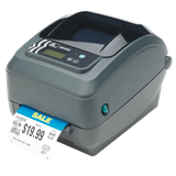 TT Printer GX420t; 203dpi, EU and UK Cords, EPL2, ZPL II, USB, Serial, Centronics Parallel, Cutter - Liner and Tag