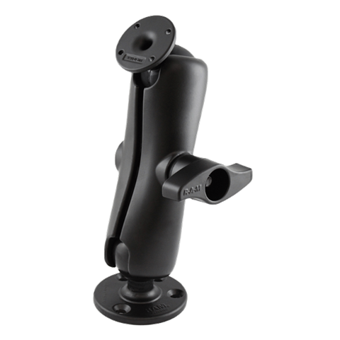 Double Ball Mount with Round AMPS Plate and Large Round Plate