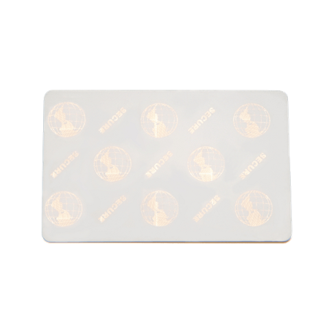 Zebra white composite cards, 30 mil, World Globe (500 cards)