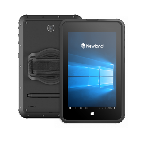 NQ800III Ruggedized 8" IP67 Windows 10 Tablet 4GB/64GB, WIFI, 4G, BT, GPS, NFC, 2D CMOS engine Incl. Stylus pen with lanyard, OTG cable, Handstrap and multi plug adapter. OS: Windows 10 Pro