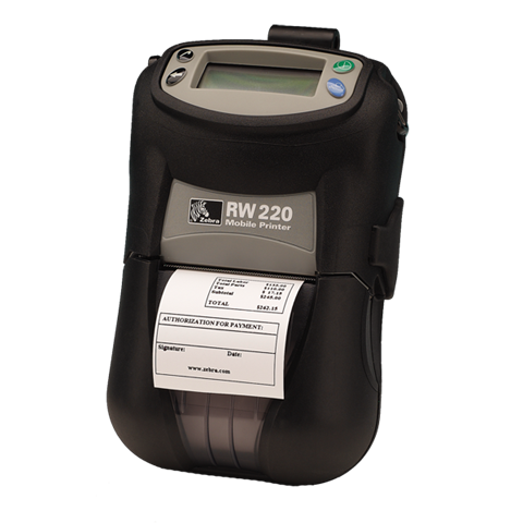 DT PRINTER RW220; ZEBRA VALUE RADIO 802.11B/G, STANDARD MEDIA WITH IP54 RATING, LINERED PLATEN, ENGLISH, GROUPING E