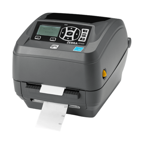 TT Printer ZD500; 203 dpi, EU and UK Cords, USB/Serial/Centronics Parallel/Ethernet, Dispenser (Peel)