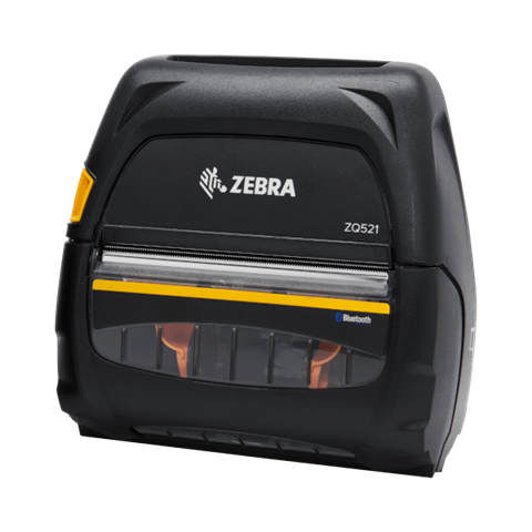 DT Printer ZQ521, media width 4.45"/113mm; English/Latin fonts, 802.11ac/Bluetooth 4.1, Ext battery, EMEA certs