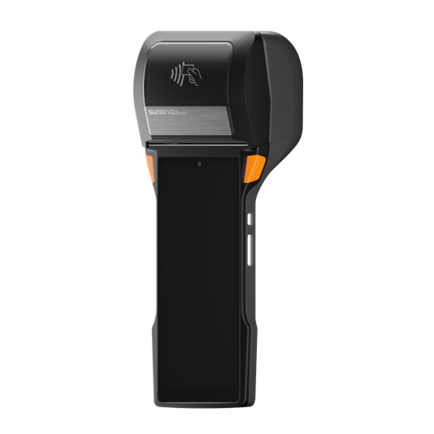 Mobile POS SUNMI V2s PLUS / Android 11 / 6.22"HD+ / WIFI / 4G / 2GB RAM / 16GB FLASH / camera 5M Rear / printer 80 mm / label printer