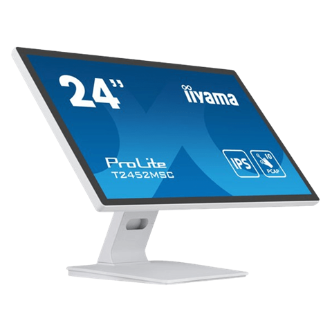 Touchscreen monitor 24'' PROLITE T2452MSC-W1 (white, projective capacitive, Edge to edge glass)