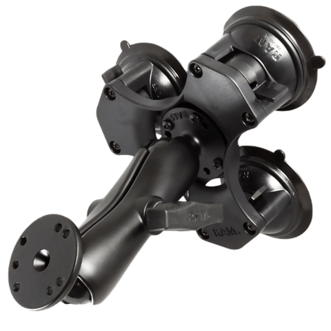Twist-Lock™ Triple Suction Cup Mount with Round Plate