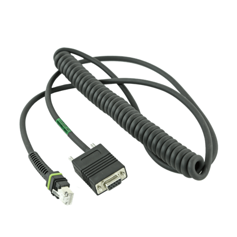 CABLE - RS232: DB9 FEMALE CONNECTOR,9 FT.(2.8M) COILED,TXD ON 2,12V (REQUIRES 12V POWER SUPPLY),LOW TEMP -30C