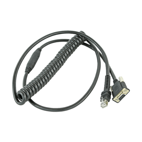 CABLE - RS232: DB9 FEMALE CONNECTOR,9 FT.(2.8M) COILED,POWER PIN 9,TXD ON 2, TRUE CONVERTER -30C