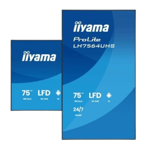 Monitor IIYAMA 75'' PROLITE LH7564UHS-B1AG (black, thin bezels)