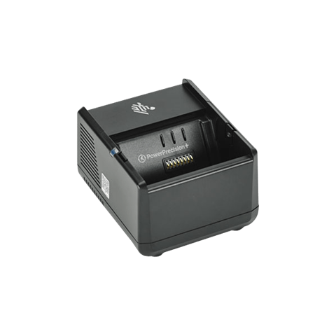 Two 3 slot battery chargers (charges 6 batteries) with power supply and Y cable; ZQ600, QLn or ZQ500. EU power cord included