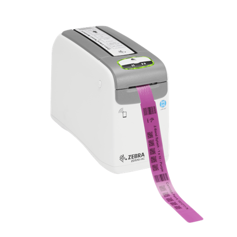 DT Printer ZD510 Wristband; ZPL II, XML, 300 dpi, EU and UK Cords, USB, USB Host, Ethernet, BTLE