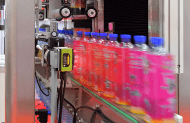 Scanning labels on a beverage production line