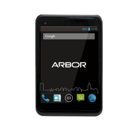 Tablet PC Arbor Gladius 8, ANDROID, Quad Core 1.3 GHz, 6200 mAh, Pogo charger 1GB RAM, 8GB Flash, czytnik 2D, NFC, BT, WLAN IEEE 802.11 b/g/n/, WWAN, bez zasilacza