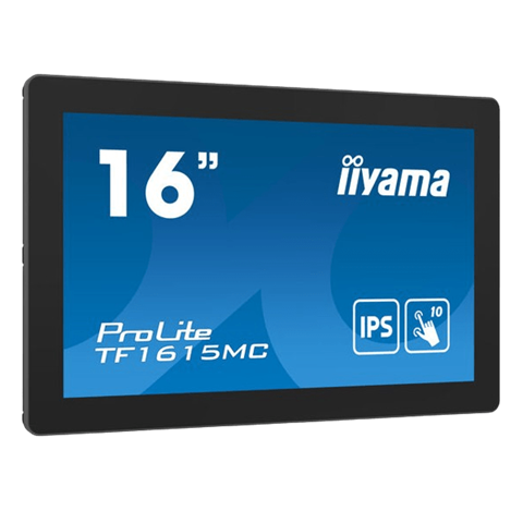 Monitor dotykowy IIYAMA 16'' PROLITE TF1615MC-B1 (czarny, pojemnościowy, open frame)
