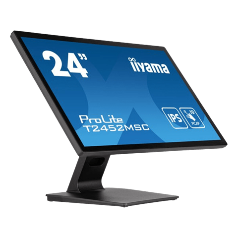 Monitor dotykowy IIYAMA 24'' PROLITE T2452MSC-B1 (czarny, pojemnościowy, Edge to edge glass)
