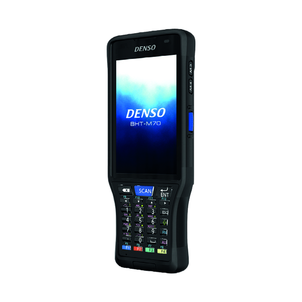 Terminal danych Denso BHTM70 / 4" / Android 13 / WiFi / BT / 4BG RAM / 64GB Flash / 13 Mpx / 27 klawiszy (w tym przycisk zasilania), klawisz cross cursor i 3 klawisze funkcyjne / standardowa bateria / pasek na rękę