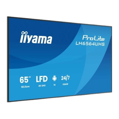 Monitor IIYAMA 65'' PROLITE LH6564UHS-B1AG (czarny, cienkie ramki)