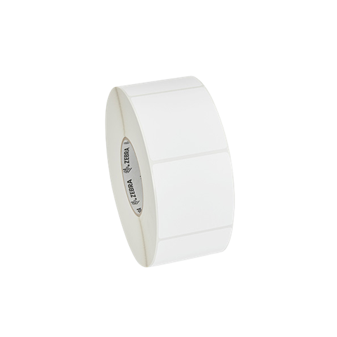 Etykiety termiczne 102x25/2580 g.25 Z-Select 2000D klej akrylowy 1 rząd nawój zewnętrzny kolor biały rogi zaokrąglone perforacja pomiędzy etykietami