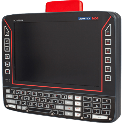 Terminal przemysłowy DLoG DLT-V7210 K/KD CPUATOM Quad @1.91 GHz/CF 64GB/WXGA 10.1 cali 1280x800 /QWERTY/ fun.500ccd /4GB RAM/P67/OS Windows10 IoT Ent 64 Bit EU/LAN/Wi-Fi/zintegrowany zasilacz