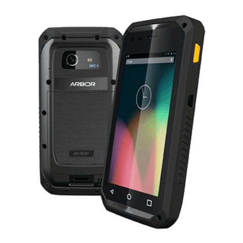 Термінал Arbor GT500, 5'' LTE/ 3G HSPA+/ GPRS/EDGE, ANDROID 5.1, чотирьохядерний процесор ARM Cortex-A53 1.3GHz, 4800 mAh, зчитувач 2D IMAGER, 2GB RAM, 16GB Flash, NFC, BT, WLAN IEEE 802.11 a /b/g/n/, USB, MicroSD, Dual SIM, блок живлення, кабель USB