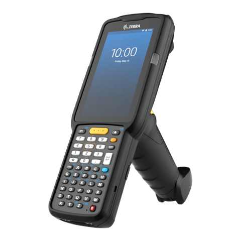 Термінал даних Zebra MC3300X GUN / WLAN / BT / Android GMS, NFC 2D SE4770, 4 ГБ RAM/32 ГБ ROM, 47 ключів,