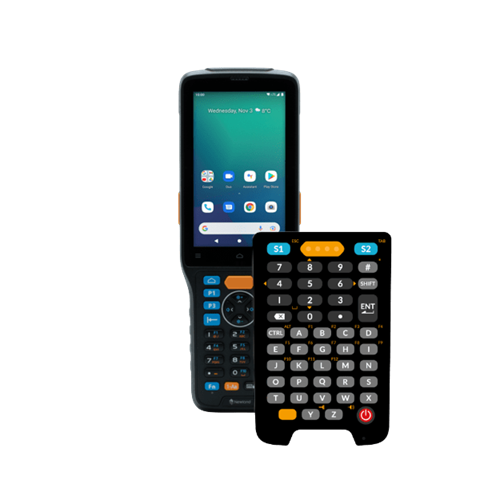 Термінал даних Newland N7 Cachalot Pro II GMS (AER), 2D Imager, Android 11, 4" сенсорний екран, 47-клавішна клавіатура, 4 ГБ RAM, 64 ГБ FLASH, камера, Wi-Fi, NFC, 4G, GPS, BT, акумулятор, USB кабель, блок живлення