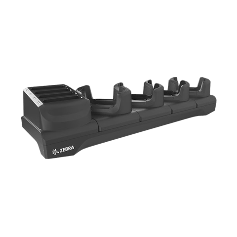 Док-станція на 4 станції для терміналу даних Zebra TC53/TC58 (з блоком живлення PWR-BGA12V108W0WW і кабелем CBL-DC-381A1-01) / зарядка 4 терміналів і 4 акумуляторів