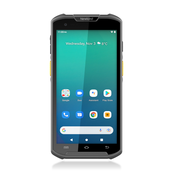 Термінал даних Newland MT9356 Megattera Pro UHF / UHF RFID зчитувач / 2D (CM66) / Android 13 GMS / сенсорний екран 5.5'' / 4 GB RAM / 64 GB FLASH / камера / BT / WiFi / 4G / GPS / NFC / пістолетна рукоятка / кабель USB-C / акумулятор / захист екрану / рем