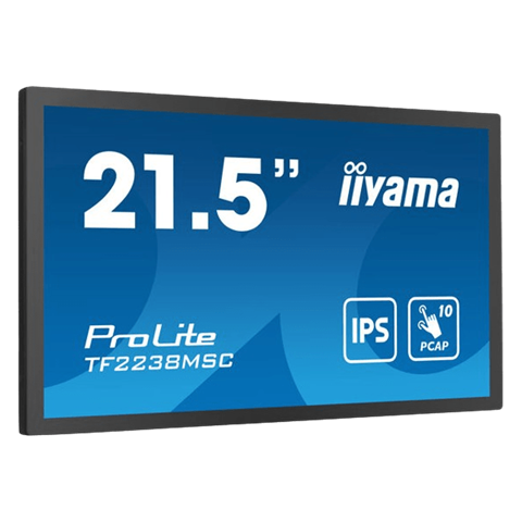 Сенсорний монітор IIYAMA 21.5'' PROLITE TF2238MSC-B1 (чорний, ємнісний)