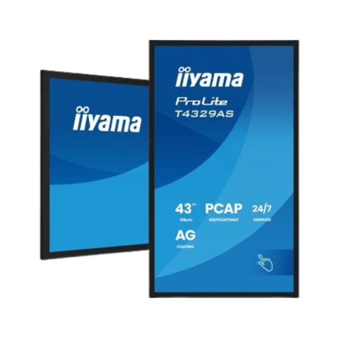 Сенсорний монітор IIYAMA 43'' T4329AS-B1AG / Android 14 / MTK9679 (чорний, ємнісний)