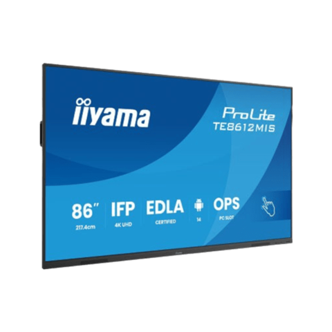 Інтерактивна панель IIYAMA 86'' PROLITE TE8612MIS-B4AG (чорна, PureTouch-IR)